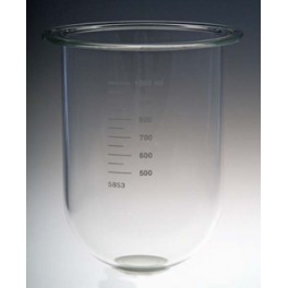 Bol de dissolution en verre transparent de 1000ml - Compatible Erweka