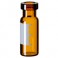 Flacons à sertir, col ND11 de 2ml en verre ambré silanisé, avec label de marquage