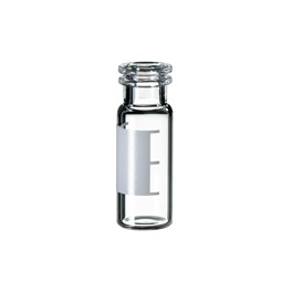 Flacons à cliper, col ND11 de 2ml en verre transparent, avec label de marquage