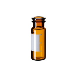 Flacons à cliper, col ND11 de 2ml en verre ambré silanisé, avec label de marquage