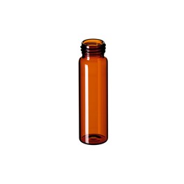 Flacons à visser, col ND24 de 40ml en verre ambré, sans label de marquage