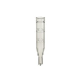 Micro-insert en polypropylène pour vial ND9 de 0,1ml à fond conique à 10mm