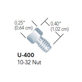 Ecrous standard haute pression pour tube 1/16" OD (10 par boîte)