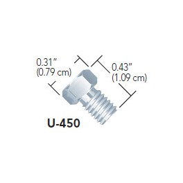 Ecrous standard haute pression pour tube de 1/16" OD (10 par boîte)