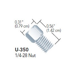 Ecrous haute pression type SSI pour tube de 1/16" OD (10 par boîte)