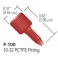Ecrou + Ferrule one piece en PCTFE rouge pour tube OD 1/16" (10 par boîte)