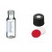 KIT Flacons transparent ND8 2mL avec label de marquage + Bouchons noir polypropylène et septum Silicone/PTFE