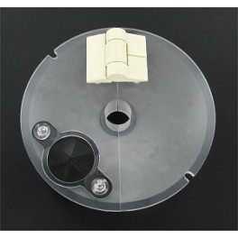 Couvercle à charnière et faible perte par évaporation de forme conique, diamètre de canule : 0,78" (19,8mm) Couvercle à charnière et faible perte par évaporation de forme conique, diamètre de canule : 0,78" (19,8mm)