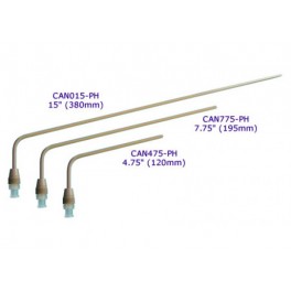 Canule coudée en PEEK 120mm (4,75"), adaptateur Luer, pour échantillonnage manuel 900ml
