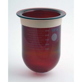Bol de dissolution en verre ambré de 1000ml avec bague de centrage- Compatible Distek Bol de dissolution en verre ambré de 1000ml avec bague de centrage- Compatible Distek