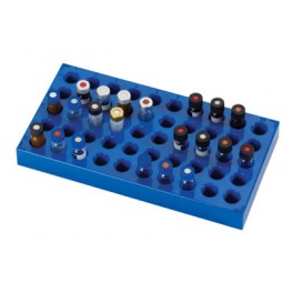 Portoir (rack) en polypropylène pour vials 1,5mL, 50 positions Portoir (rack) en polypropylène pour vials 1,5mL, 50 positions