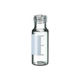 Flacons à visser, col ND9 (9mm) de 2ml en verre transparent, avec label de marquage Flacons à visser, col ND9 (9mm) de 2ml en verre transparent, avec label de marquage
