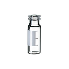 Flacons &agrave; cliper, col ND11 de 2ml en verre transparent, avec label de marquage