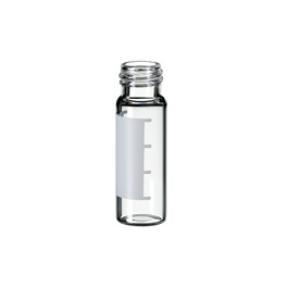 Flacons à visser, col ND13 de 4ml en verre transparent, avec label de marquage Flacons à visser, col ND13 de 4ml en verre transparent, avec label de marquage