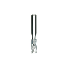 Micro-insert en verre pour vial ND8 de 0,1ml à fond avec ressort en plastique Micro-insert en verre pour vial ND8 de 0,1ml à fond avec ressort en plastique