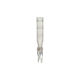 Micro-insert en polypropylène pour vial ND9 de 0,1ml à fond avec ressort en plastique