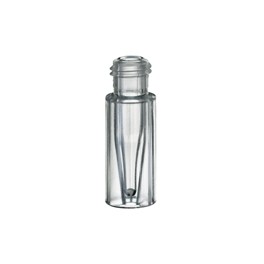 Micro-Vial &agrave; visser col ND9 en TPX transparent avec insert en verre de 0,2ml
