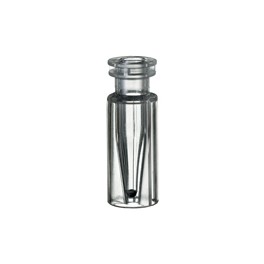 Micro-Vial à cliper col ND11 en TPX transparent avec insert en verre de 0,2ml