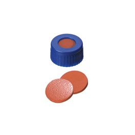Bouchon ND9 bleu en polypropylène à visser avec septum en Caoutchouc naturel /TEF Bouchon ND9 bleu en polypropylène à visser avec septum en Caoutchouc naturel /TEF