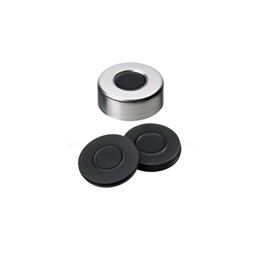Bouchon aluminium blanc ND20 à sertir avec septum en Butyl