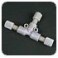 Tee pour tube de 1/8" OD et plus petit ID 0,050" (1,25mm)  (inclus 3 ecrous : XP-335 avec les 3 ferrules : P-300)