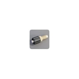 Adaptateur en PEEK noir luer mâle vers 1/4-28 fond plat mâle Adaptateur en PEEK noir luer mâle vers 1/4-28 fond plat mâle