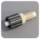 Adaptateur en PEEK noir luer mâle vers 1/4-28 fond plat mâle