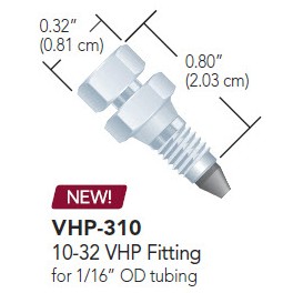 Raccord très haute pression (1380bar), pas de vis 10-32 conique pour tube de 1/16" OD (10 par boîte) Raccord très haute pression (1380bar), pas de vis 10-32 conique pour tube de 1/16" OD (10 par boîte)