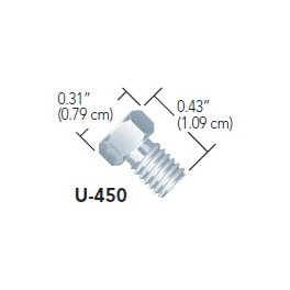 Ecrous standard haute pression pour tube de 1/16" OD (10 par boîte) Ecrous standard haute pression pour tube de 1/16" OD (10 par boîte)