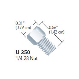 Ecrous haute pression type SSI pour tube de 1/16" OD (10 par boîte) Ecrous haute pression type SSI pour tube de 1/16" OD (10 par boîte)