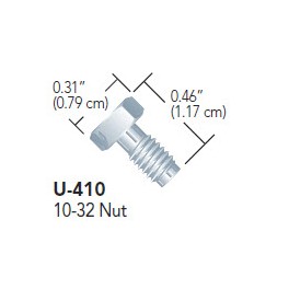 Ecrous haute pression type WATERS pour tube de 1/16" OD (10 par boîte) Ecrous haute pression type WATERS pour tube de 1/16" OD (10 par boîte)