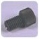 Ecrous courts Delrin noir pour tube de 1/8" OD (inclus Ferrules P-300 ETFE jaune) (10 par boîte)