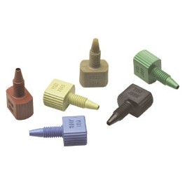 Raccord haute pression en PEEK bleu pour tube 1/16" de diamètre extérieur (5 par boîte)