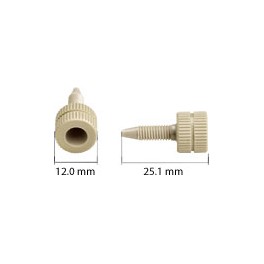 Raccord haute pression en PEEK pour tube 1/16" de diamètre extérieur (serrage à la main, long) (5 par boîte)