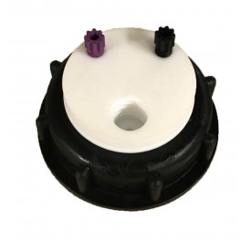 Bouchon de sécurité poubelle S60 avec 2 entrées (1/8" ou 1/16") + 1 filetage pour cartouche de charbon actif Bouchon de sécurité poubelle S60 avec 2 entrées (1/8" ou 1/16") + 1 filetage pour cartouche de charbon actif