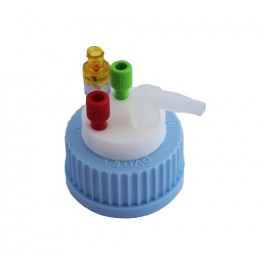 Bouchon de sécurité GL45 avec 2 sorties (1/8" ou 1/16") et 1 leak (6-9 mm) + 1 soupape (Validité : 1 an) Bouchon de sécurité GL45 avec 2 sorties (1/8" ou 1/16") et 1 leak (6-9 mm) + 1 soupape (Validité : 1 an)