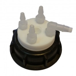 Bouchon de sécurité poubelle S60 avec 1 filetage pour cartouche de charbon actif + 4 leak (6-9mm) Bouchon de sécurité poubelle S60 avec 1 filetage pour cartouche de charbon actif + 4 leak (6-9mm)