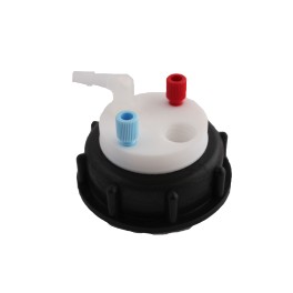 Bouchon de sécurité poubelle S90 avec 2 entrées (1/8" ou 1/16") + 1 filetage pour cartouche de charbon actif + 1 leak (6-9mm) Bouchon de sécurité poubelle S90 avec 2 entrées (1/8" ou 1/16") + 1 filetage pour cartouche de charbon actif + 1 leak (6-9mm)