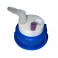 Bouchon pour bidon gain de place avec 1 entrée (1/8" ou 1/16") + 1 filetage pour cartouche de charbon actif + 1 leak (6-9mm)