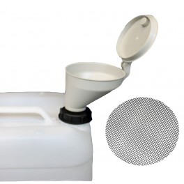 Bouchon avec entonnoir avec cap&ocirc;t pour bidon S90 avec grille